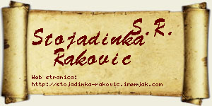 Stojadinka Raković vizit kartica